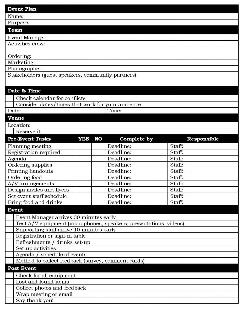 plan checklist