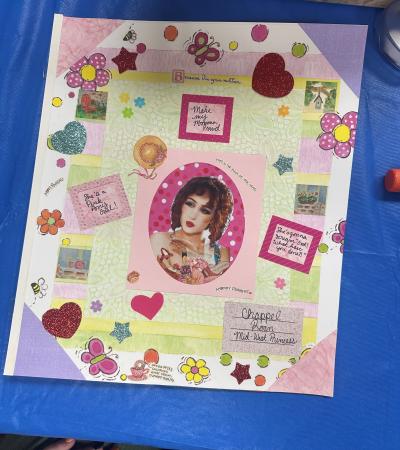 Photograph of a finals scrapbook page