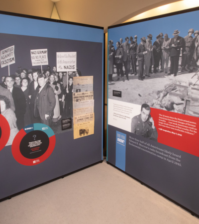 The Americans and the Holocaust traveling exhibition on display. Credit: U.S. Holocaust Memorial Museum