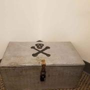 A chest with a skull and crossbones