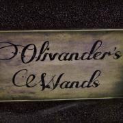 Olivander's wands sign