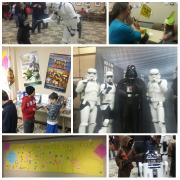 Photo collage of Star Wars celebration