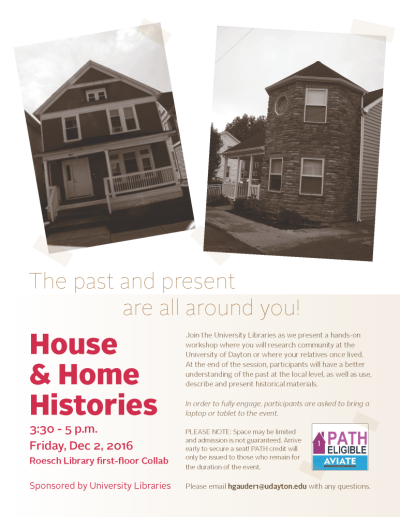 House and Home Histories flier