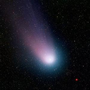 There is increasing evidence that both water and organic (carbon-containing) molecules, both needed for life to form, were partially delivered to the early Earth by comets. (T. Rector (U. Alaska Anchorage), Z. Levay and L. Frattare (STScI) for NOAO/AURA/NSF)